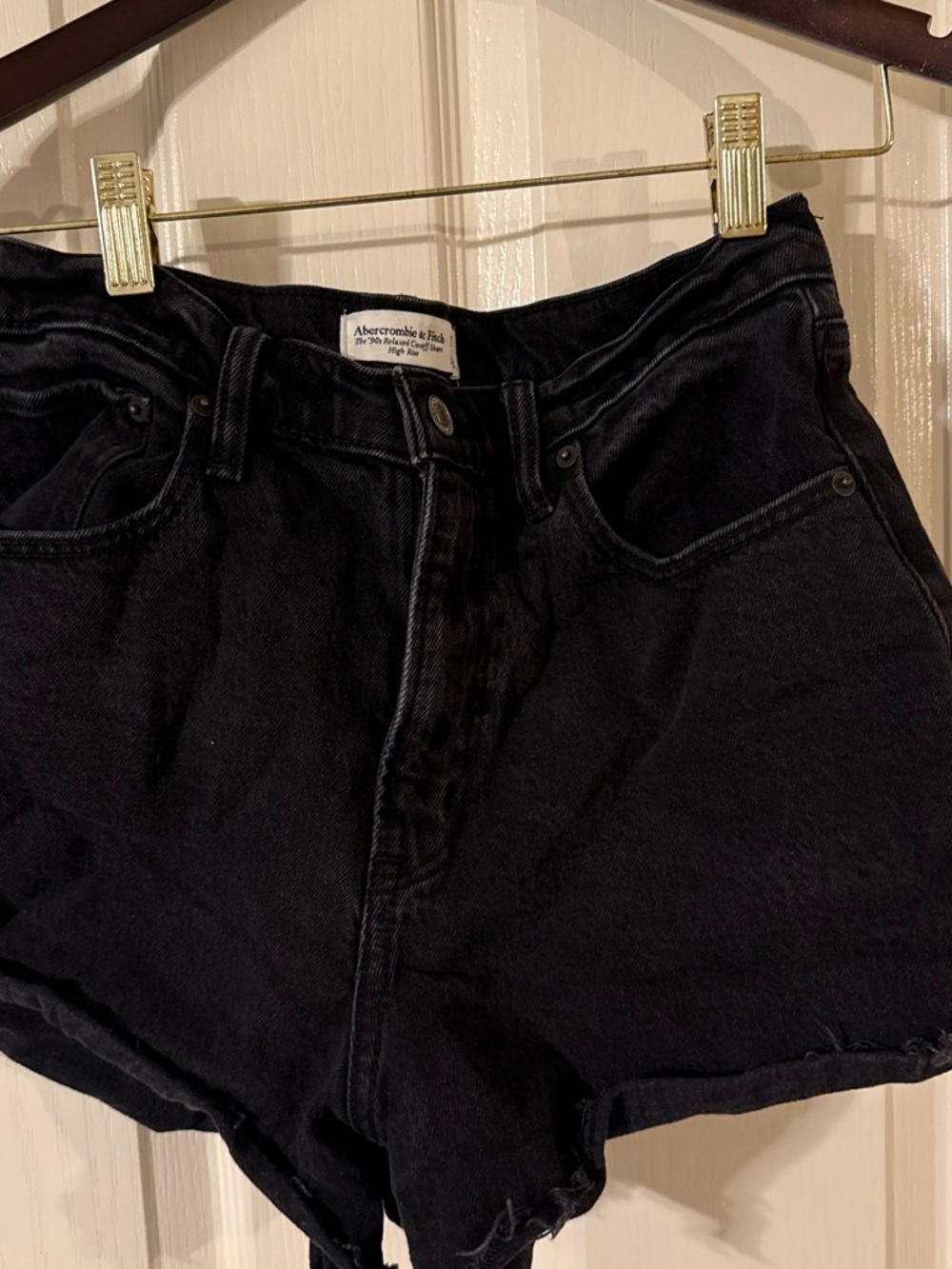 Abercrombie & Fitch Black Denim Cutoff Shorts